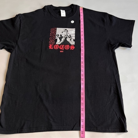 VATOS Logos Graphic Printed Black Short Sleeve Crew Neck T-Shirt Men Size XL - Picture 6 of 6